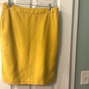 Cabi yellow pencil skirt